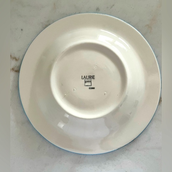 Vintage Laurie Gates 2000 Bunny/Butterfly/Easter Egg Plate Blue Pastel Holiday - Picture 2 of 5